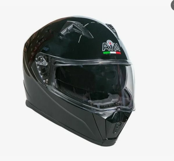 шлем aim jk 320 black glossy
